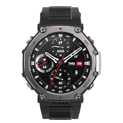 Amazfit T-Rex 3 48mm Outdoor-Smartwatch – AMOLED Display, Dual-Band GPS, Offline-Karten, 27 Tage Akku, NFC & 170+ Sportmodi, 45m wasserdicht
