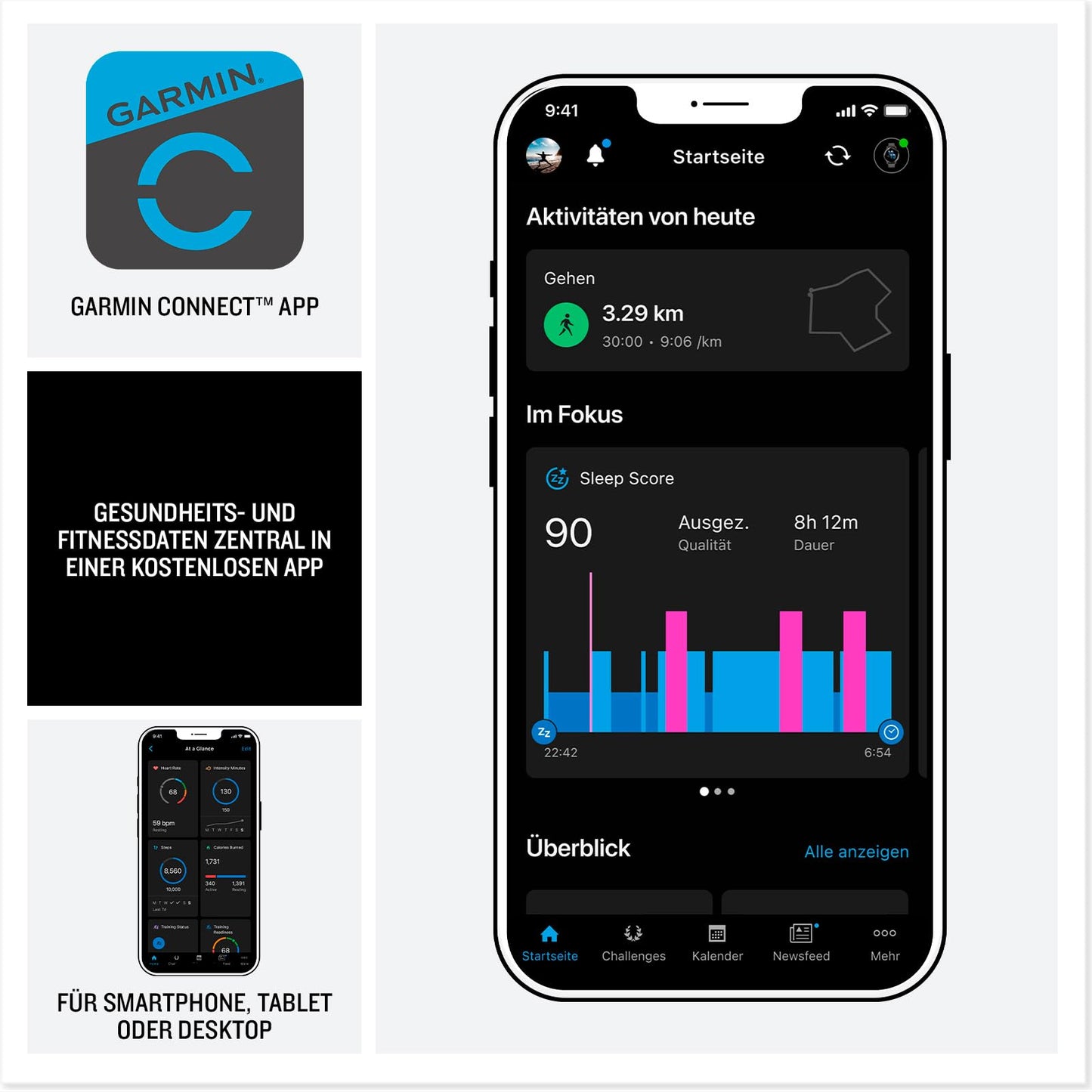 Garmin vívoactive 6 42mm Fitness-Smartwatch – 1,2” AMOLED, 11 Tage Akku, 80+ Sport-Apps, Health & Garmin Pay