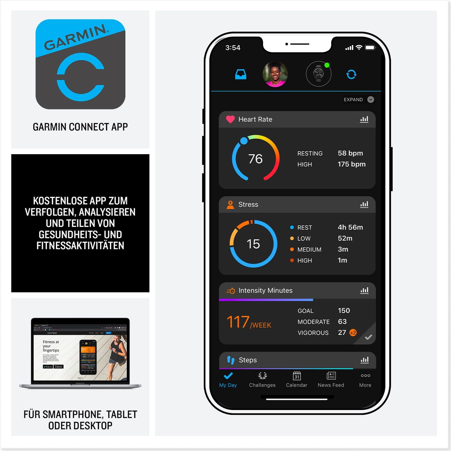 Garmin Vivoactive 5 GPS-Smartwatch – 1,2” AMOLED Display, Fitness, Gesundheit & Musikfunktionen