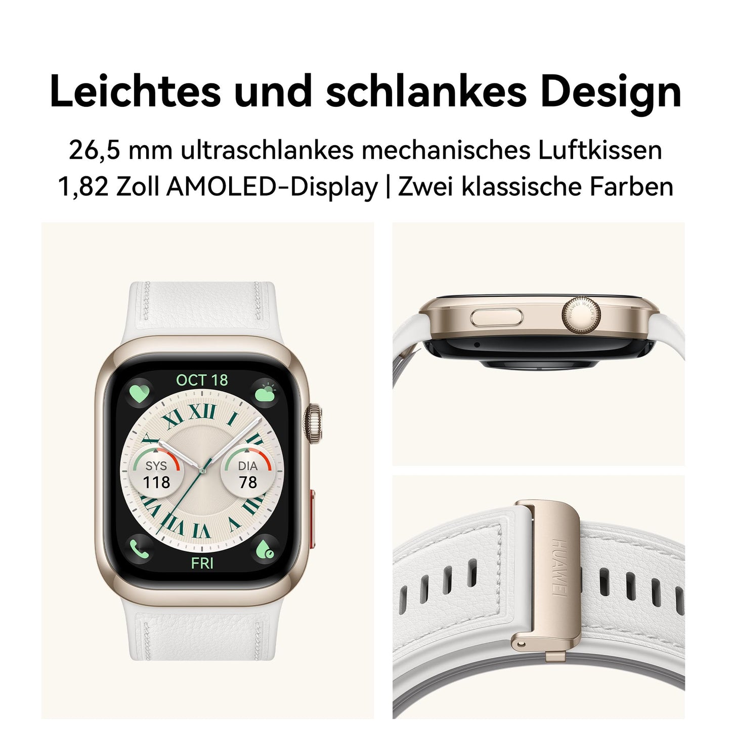 HUAWEI Watch D2 Smartwatch 1,82” AMOLED – Blutdruckmessung, EKG, Fitness & Lifestyle, Schwarz