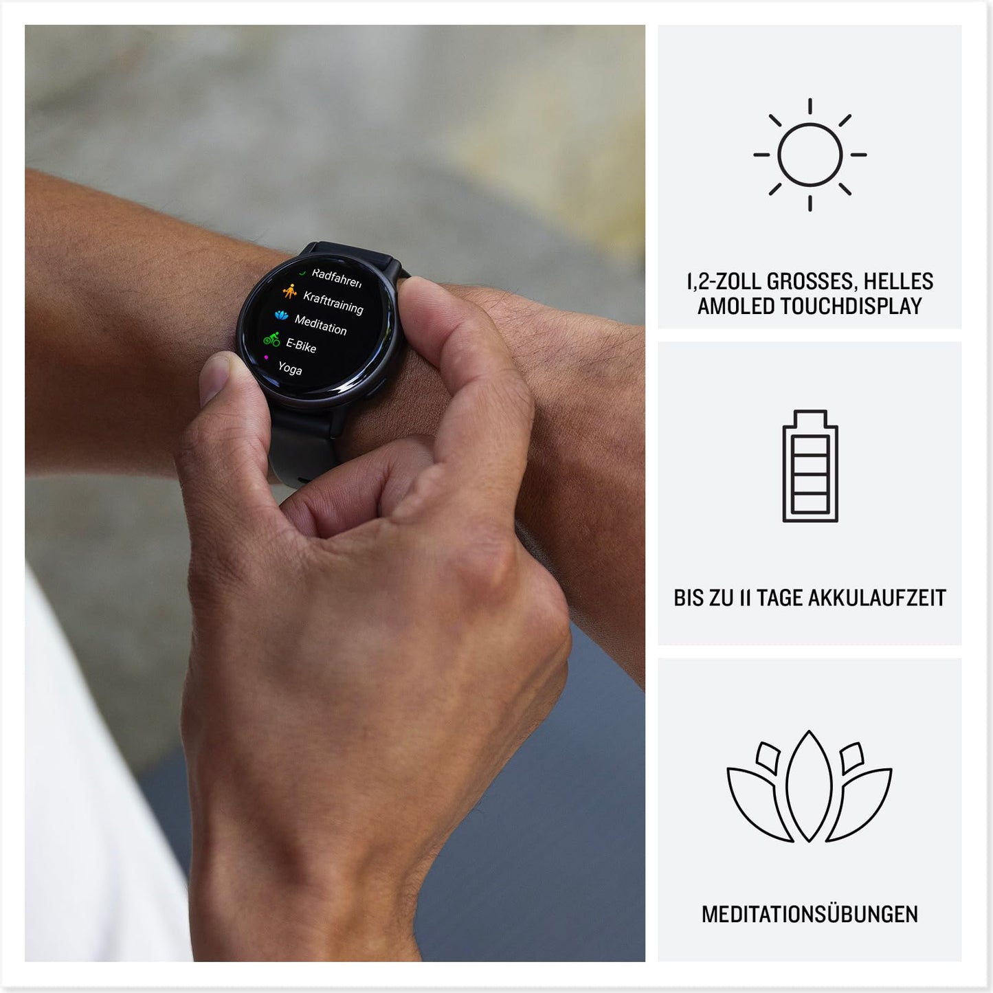 Garmin Vivoactive 5 GPS-Smartwatch – 1,2” AMOLED Display, Fitness, Gesundheit & Musikfunktionen