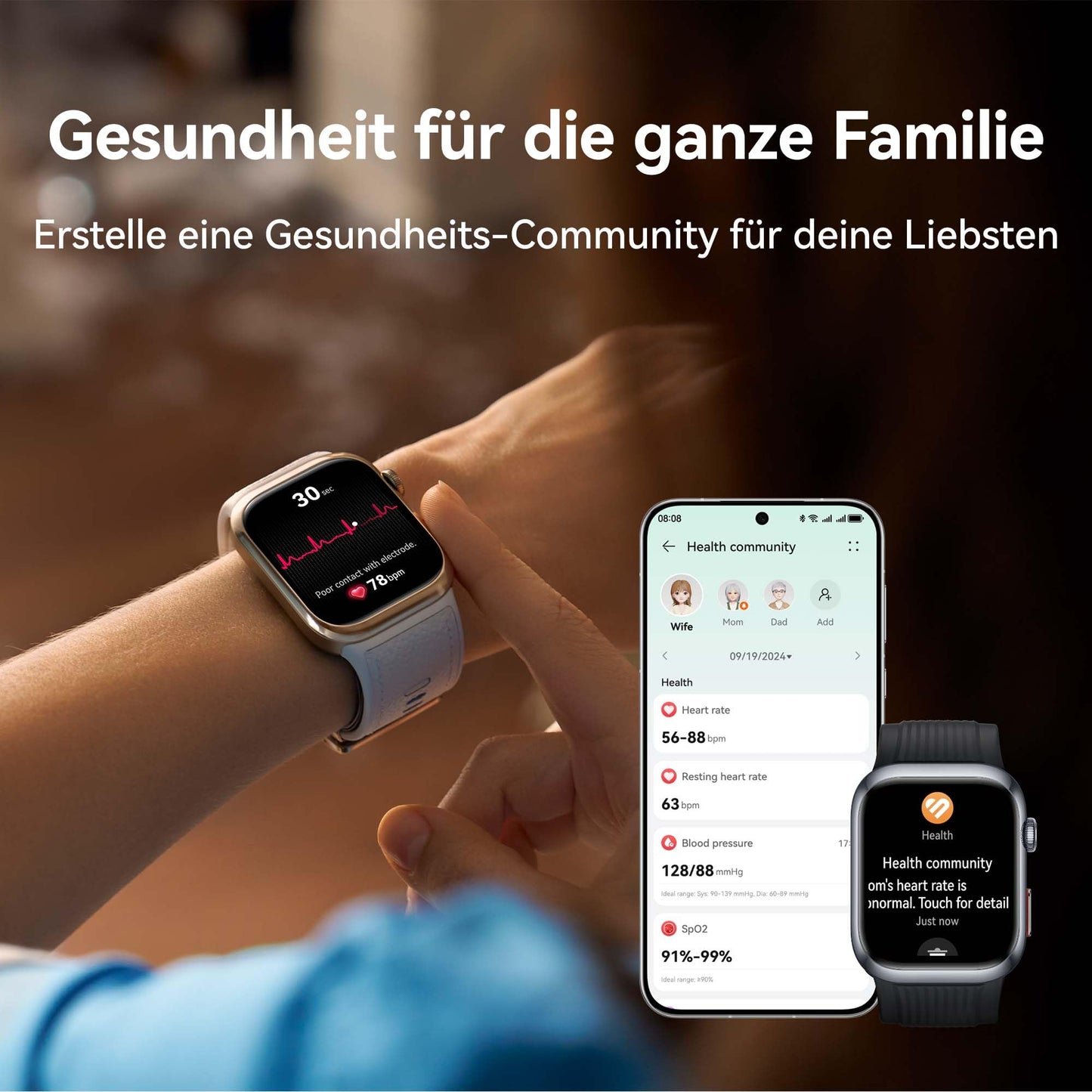 HUAWEI Watch D2 Smartwatch 1,82” AMOLED – Blutdruckmessung, EKG, Fitness & Lifestyle, Schwarz