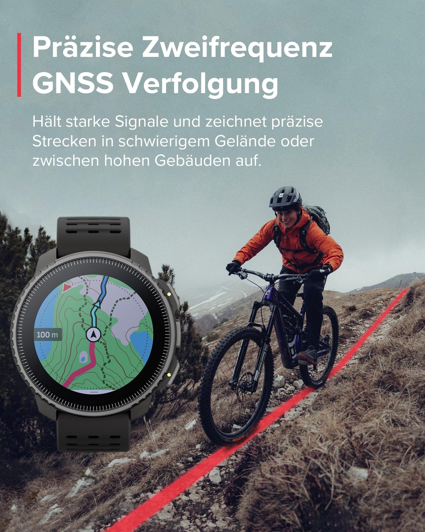 SUUNTO Vertical – Outdoor GPS-Smartwatch mit Dualband-GPS, Solarladung & Offline-Karten, bis 65 Tage Akku, 100 m wasserdicht, Militärstandard