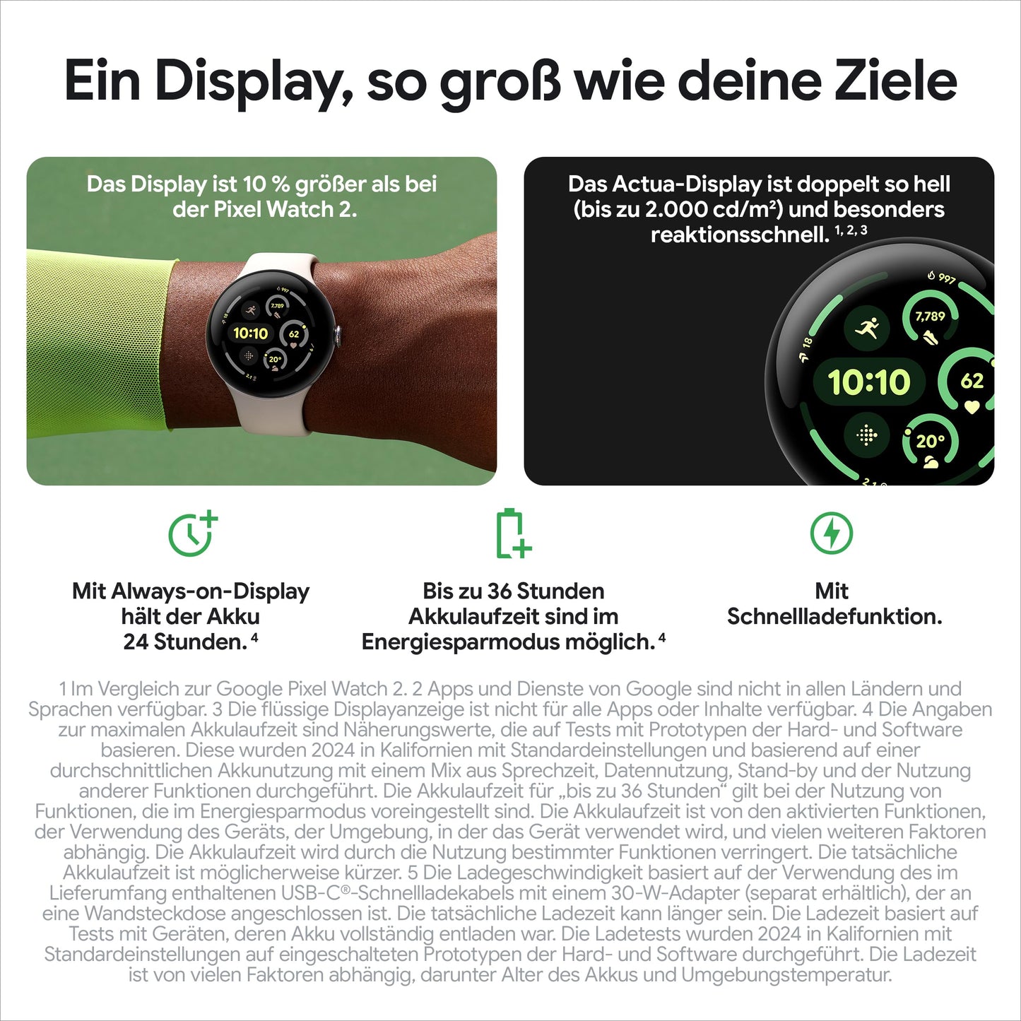 Google Pixel Watch 3 41mm Smartwatch – Herzfrequenz, Fitbit Running, Fitness, 24h Akku, Wi-Fi, Silber/Rose Quartz