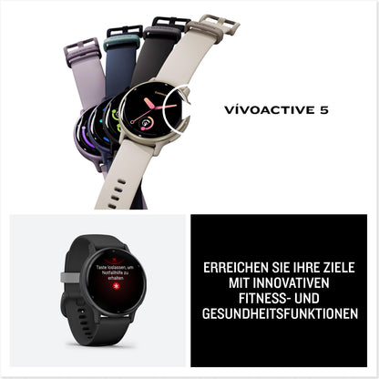 Garmin Vivoactive 5 GPS-Smartwatch – 1,2” AMOLED Display, Fitness, Gesundheit & Musikfunktionen