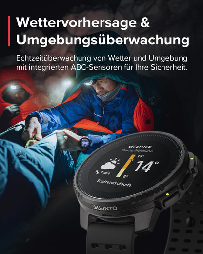 SUUNTO Vertical – Outdoor GPS-Smartwatch mit Dualband-GPS, Solarladung & Offline-Karten, bis 65 Tage Akku, 100 m wasserdicht, Militärstandard